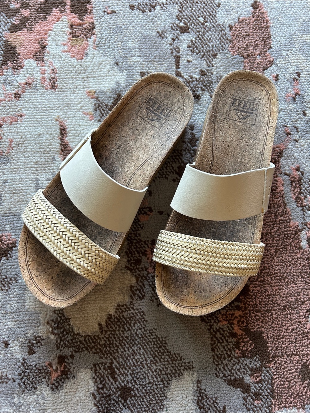 Reef Women's Sandals in Cream and Natural Woven